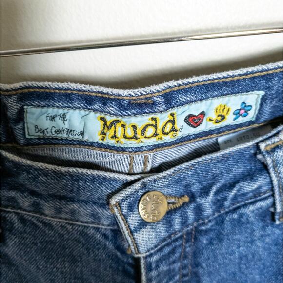 MUDD Vintage 2000s Mid Rise Flare Jeans 100% Cotton Medium Wash Y2K Women's 7 - Picture 3 of 5